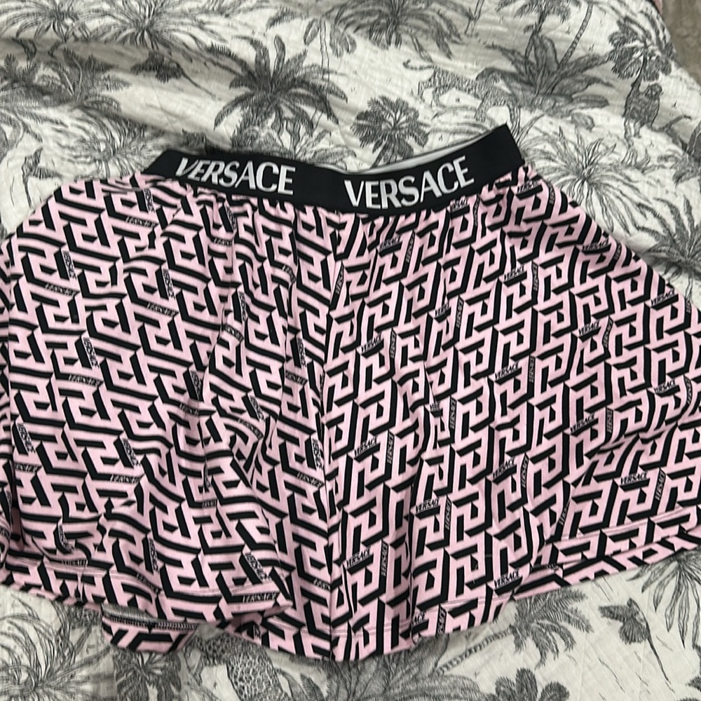 Versace la greca pink skirt